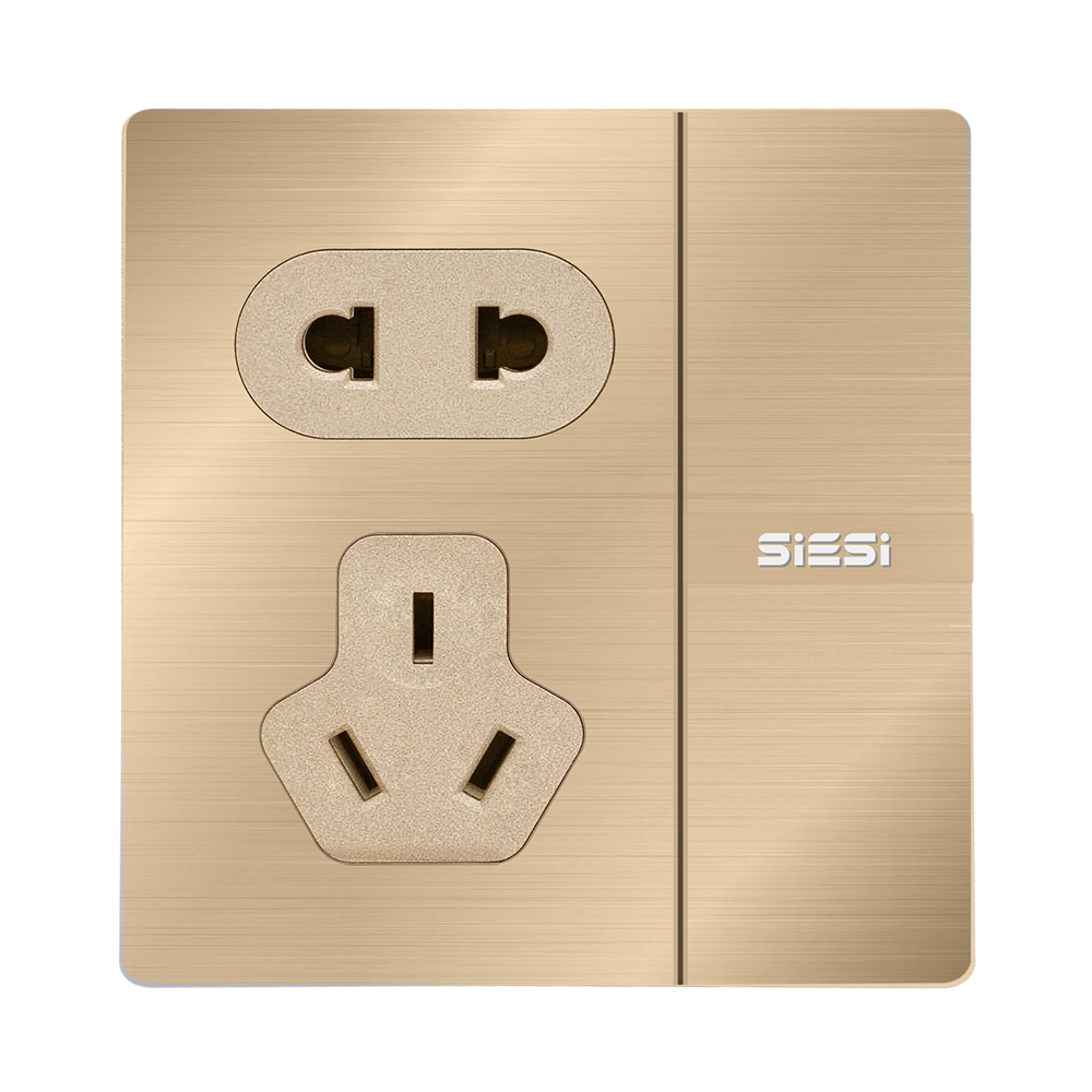 10A 二三极插座带单控开关